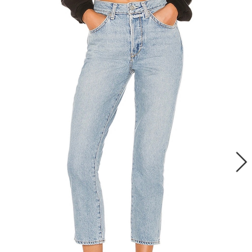 High-Rise Straight Leg Women's Jeans - Light Blue